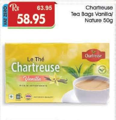 Chartreuse Tea Bags Vanilla/Nature 50g