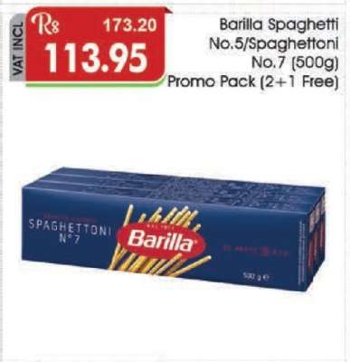 Barilla Spaghetti No.5/Spaghettoni No.7 (500g) Promo Pack (2+1 Free)