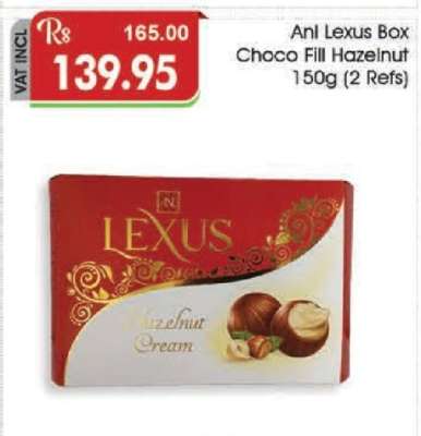 Anl Lexus Box Choco Fill Hazelnut 150g (2 Refs)