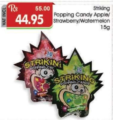 Striking Popping Candy Apple/Strawberry/Watermelon 15g