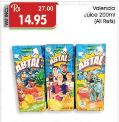 Valencia Juice 200ml (All Refs)