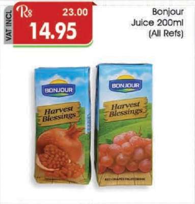 Bonjour Juice 200ml (ALL Refs)