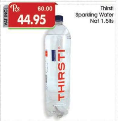 Thirsti Sparkling Water Nat 1.5lts
