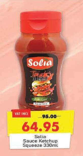 Solia Sauce Ketchup Squeeze 330ml