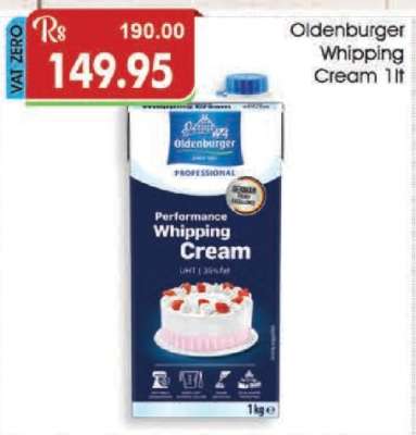 Oldenburger Whipping Cream 1lt