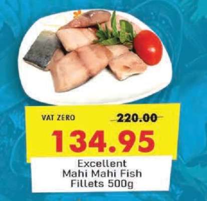 Excellent Mahi Mahi Fish Fillets 500g