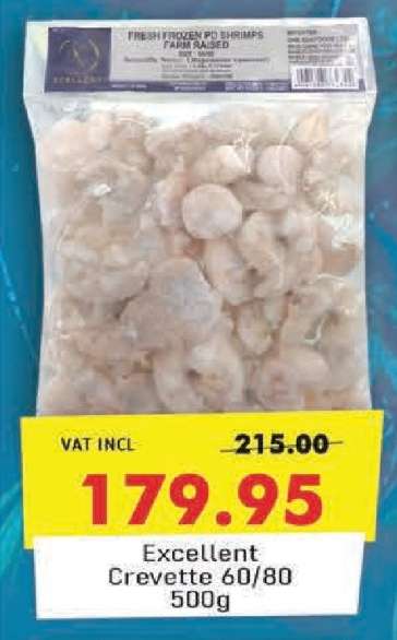 Excellent Crevette 60/80 500g