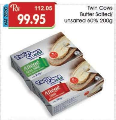Twin Cows Butter Salted/unsalted 60% 200g