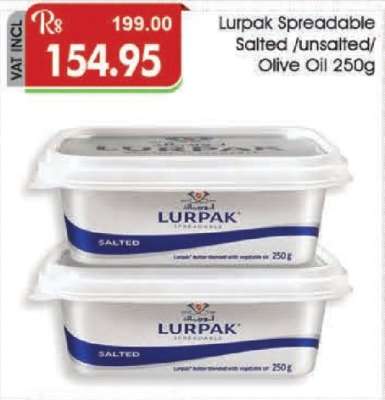 Lurpak Spreadable Salted/Unsalted/Olive Oil 250g