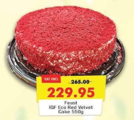 Feast IQF Eco Red Velvet Cake 550g