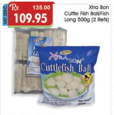 Xtra Bon Cuttle Fish Ball/ Fish Long 500g (2 Refs)