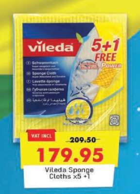Vileda Sponge Cloths x5+1