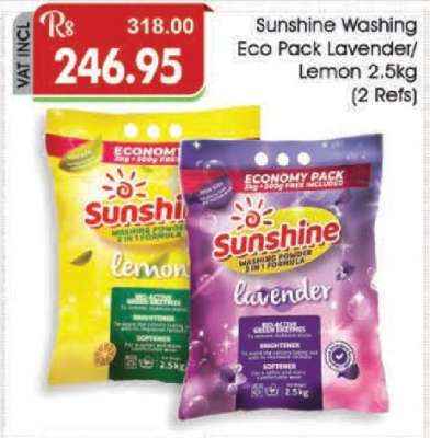 Sunshine Washing Eco Pack Lavender/Lemon 2.5kg (2 Refs)