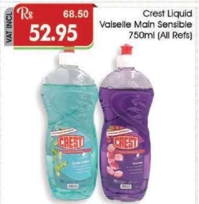 Crest Liquid Vaiselle Main Sensible 750ml (All Refs)