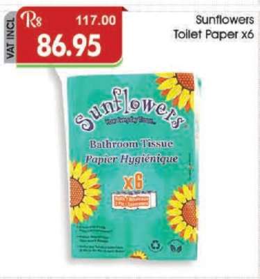 Sunflowers Toilet Paper x6