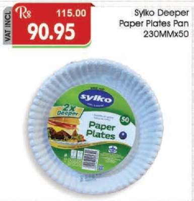Sylko Deeper Paper Plates Pan 230MMx50