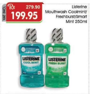 Listerine Mouthwash Coolmint/Freshburst/Smart Mint 250ml