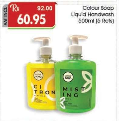 Colour Soap Liquid Handwash 500ml (5 Refs)