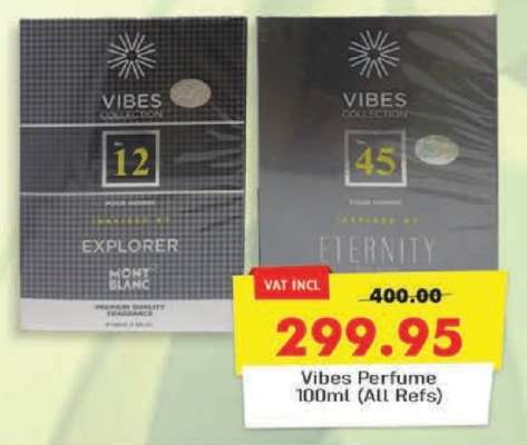Vibes Perfume 100ml (All Refs)