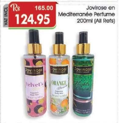 Jovirose en Mediterranee Perfume 200ml (All Refs)