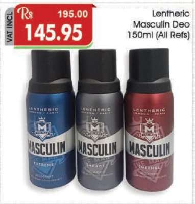 Lentheric Masculin Deo 150ml (All Refs)