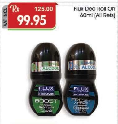 Flux Deo Roll On 60ml (All Refs)