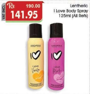 Lentheric I Love Body Spray 125ml (All Refs)