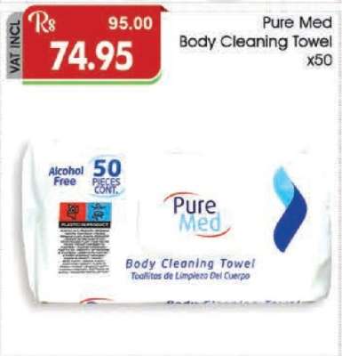 Pure Med Body Cleaning Towel x50