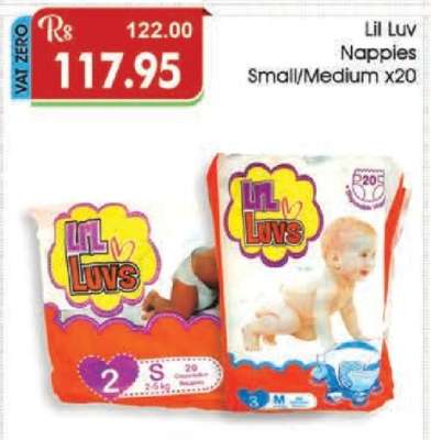 Lil Luv Nappies Small/Medium x20