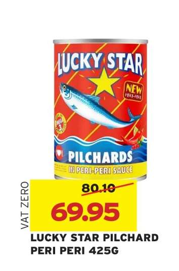 LUCKY STAR PILCHARD PERI PERI 425G