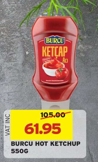 BURCU HOT KETCHUP 550G