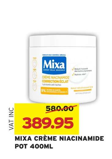 MIXA CRÈME NIACINAMIDE POT 400ML