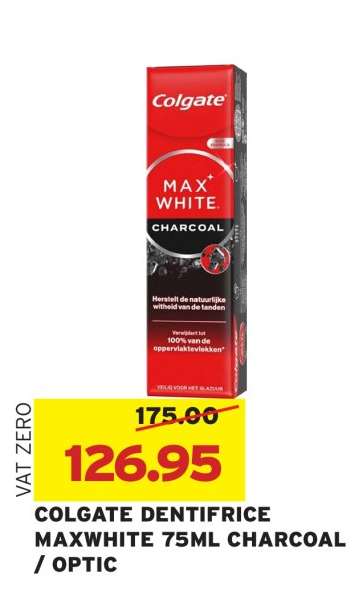 COLGATE DENTIFRICE MAXWHITE 75ML CHARCOAL / OPTIC