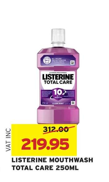 LISTERINE MOUTHWASH TOTAL CARE 250ML