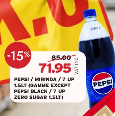 PEPSI / MIRINDA / 7 UP 1.5LT