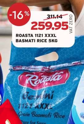 ROASTA 1121 XXXL BASMATI RICE 5KG
