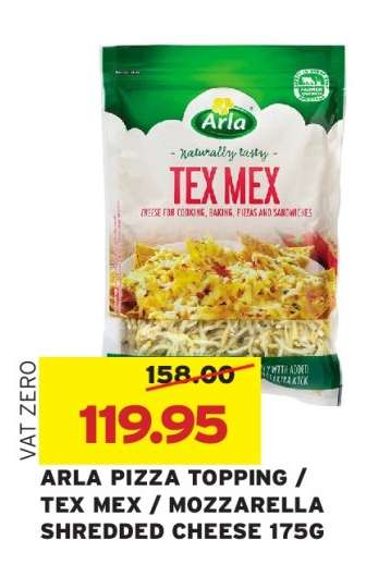 ARLA PIZZA TOPPING / TEX MEX / MOZZARELLA SHREDDED CHEESE 175G