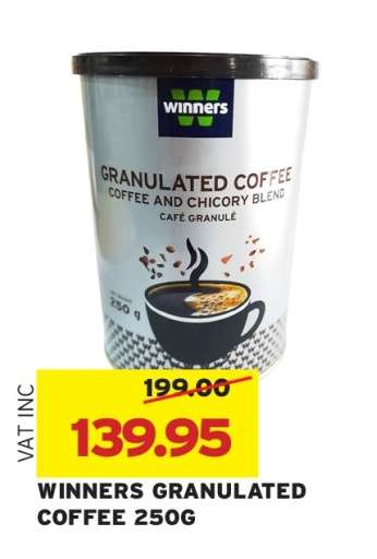 WINNERS GRANULATED COFFEE 250G