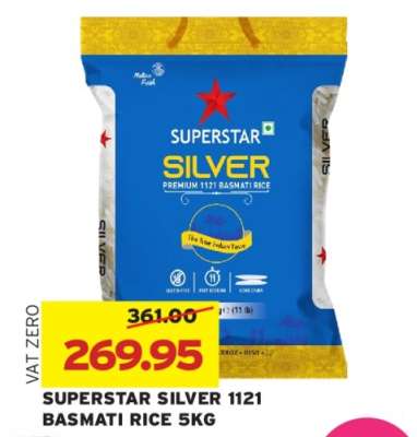 SUPERSTAR SILVER 1121 BASMATI RICE 5KG