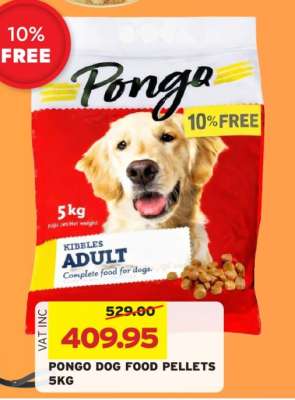 PONGO DOG FOOD PELLETS 5KG
