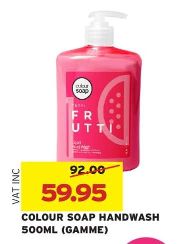 COLOUR SOAP HANDWASH 500ML (GAMME)
