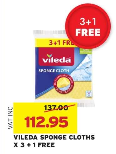 VILEDA SPONGE CLOTHS