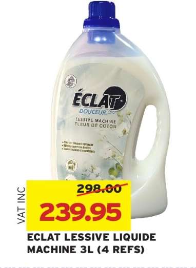 ECLAT LESSIVE LIQUIDE MACHINE 3L (4 REFS)