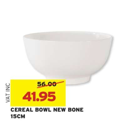 CEREAL BOWL NEW BONE 15CM
