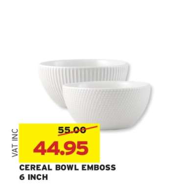 CEREAL BOWL EMBOSS 6 INCH