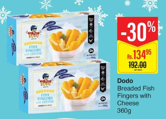 Dodo Breaded Fish Fingers with Cheese