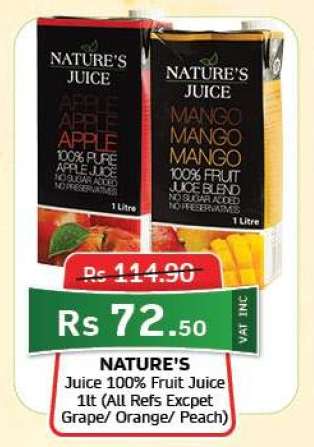 Nature's Juice 100% Fruit Juice