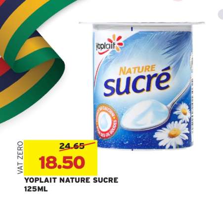 Yoplait Nature Sucre 125ml