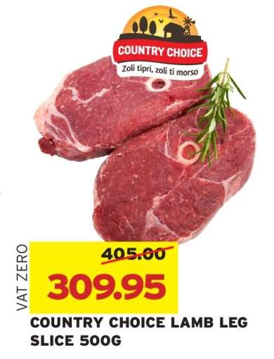 COUNTRY CHOICE LAMB LEG SLICE 500G