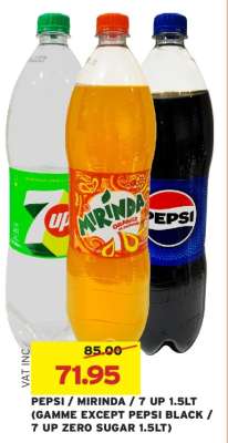 PEPSI / MIRINDA / 7 UP 1.5LT
